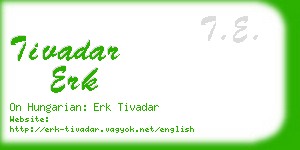 tivadar erk business card